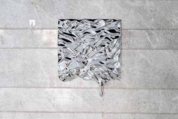 Dripping Ripple Stainless Steel Wall Sculpture